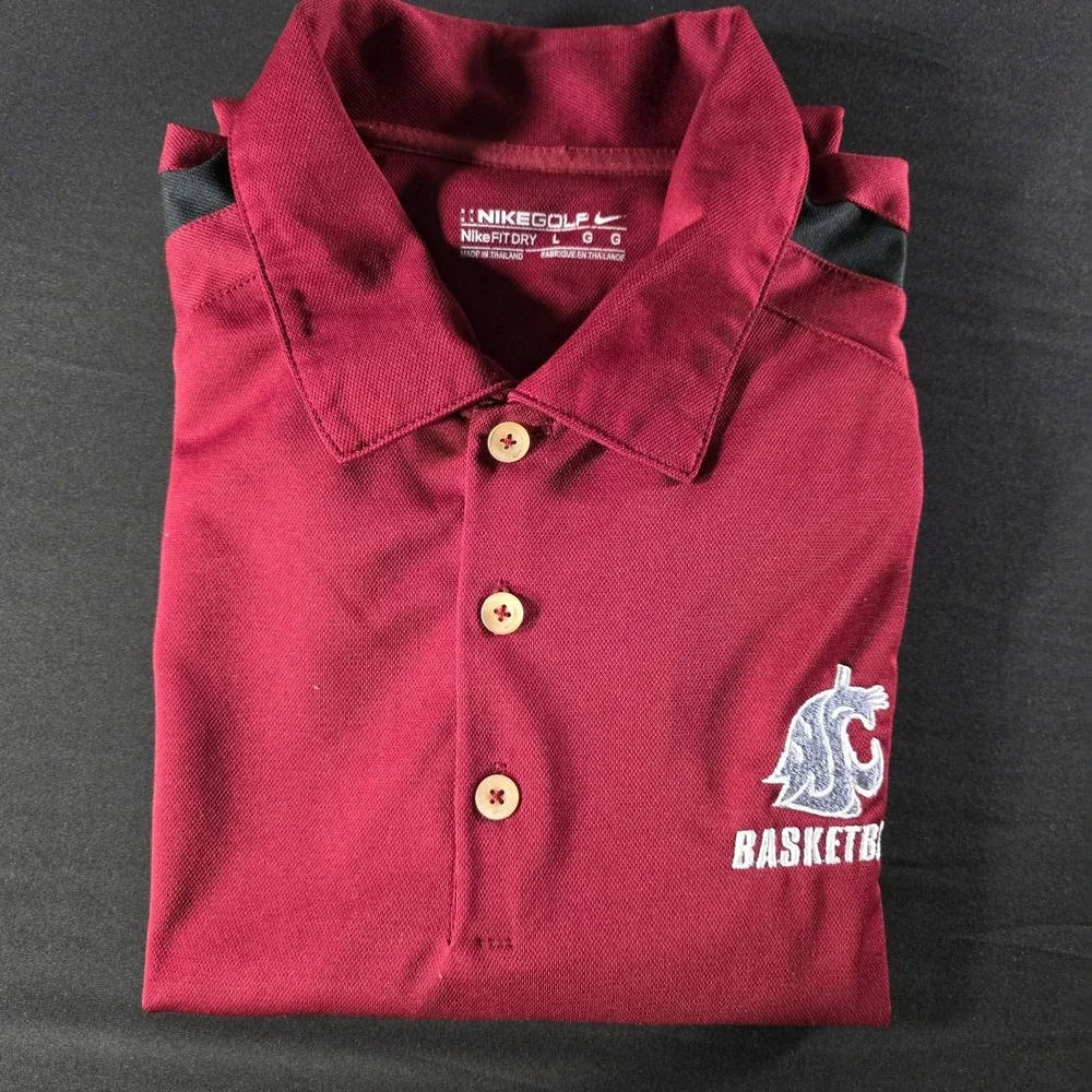 Nike Fit Dry‎ WA State Cougars Men's L Polo Fit Dry  W/Embroidered Logo. Pac 10